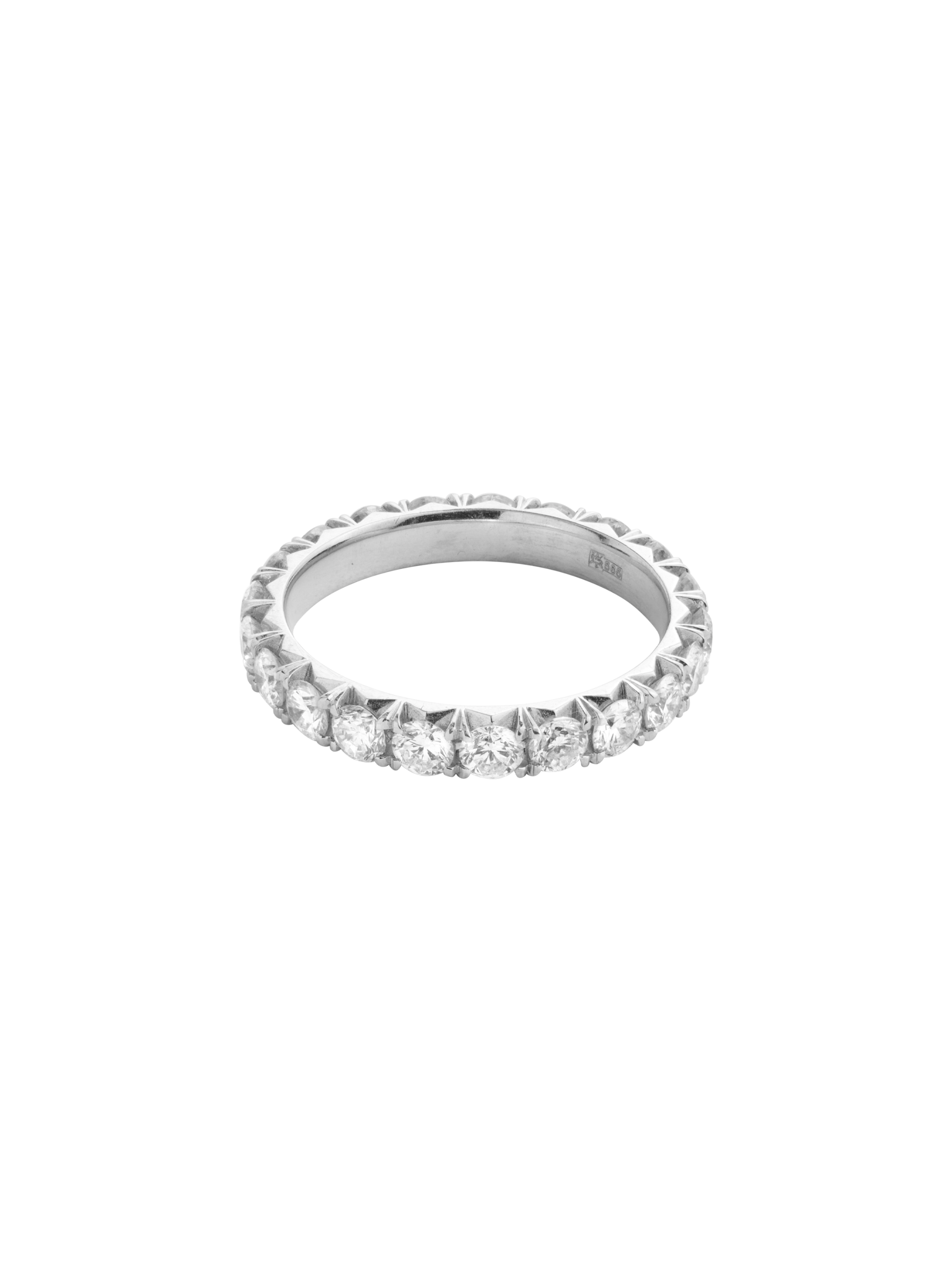 Luxury grace eternity ring, 3 mm, ~1,70 ct, white